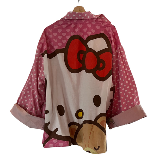 Upcycled skjorte #3 Brede ærmer med fold