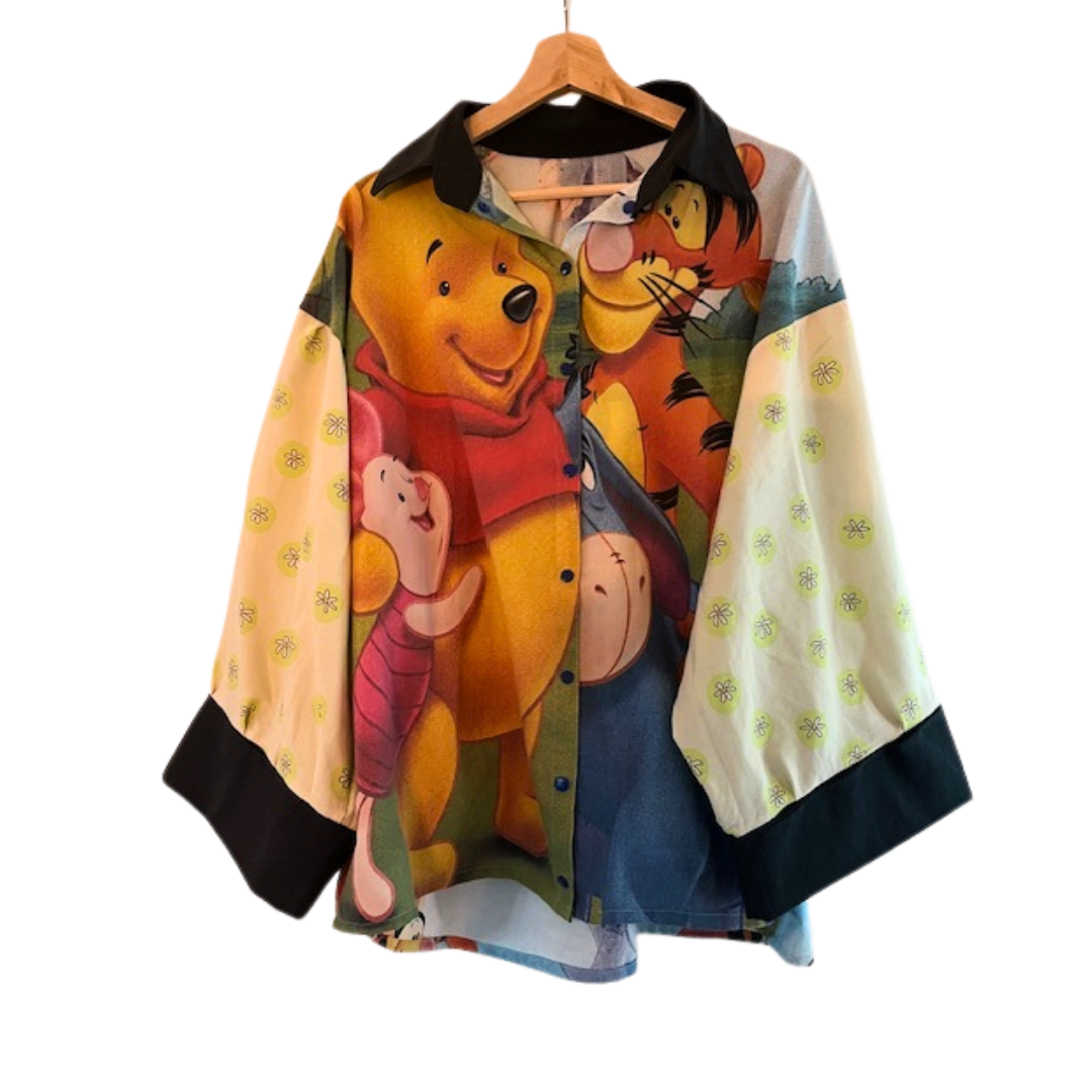 Upcycled skjorte #6 Brede ærmer med fold