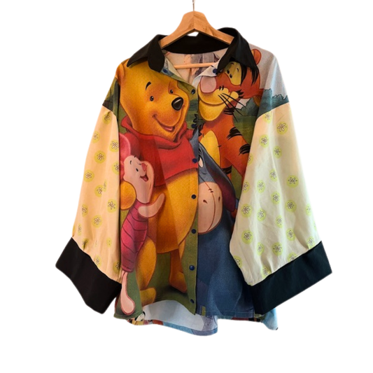 Upcycled skjorte #6 Brede ærmer med fold